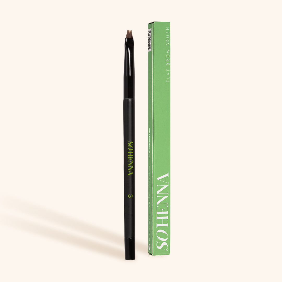 Quindi pennello per sopracciglia piatto all'henné