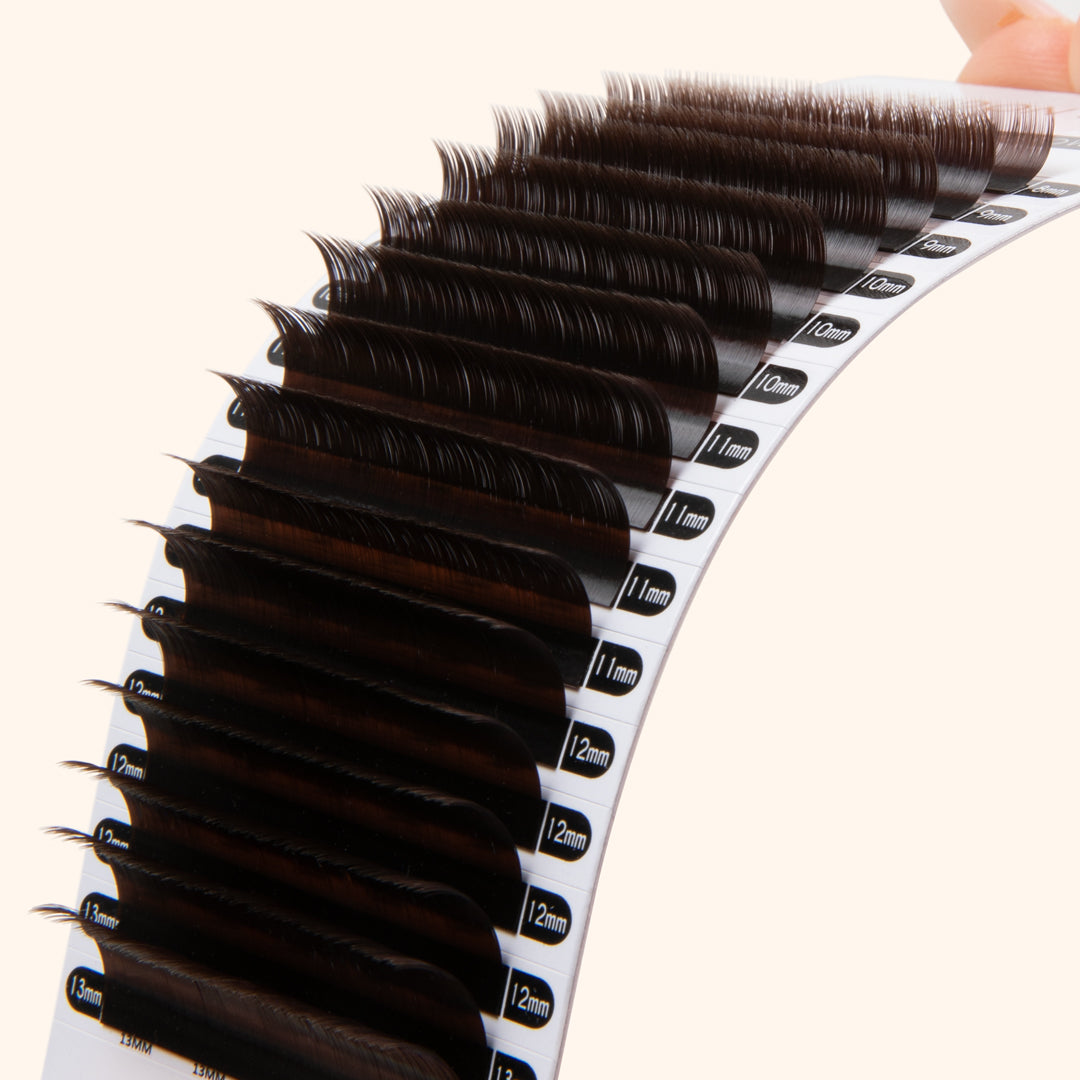 Ciglia Marrone Nero - Collezione Ristretto 0,05 Singole