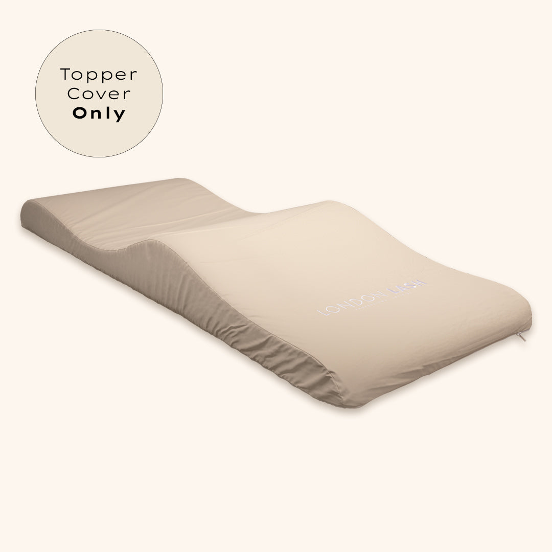 Replacement Cover for Memory Foam Topper in Beige color, designed for Beauty Bed Memory Foam Topper.