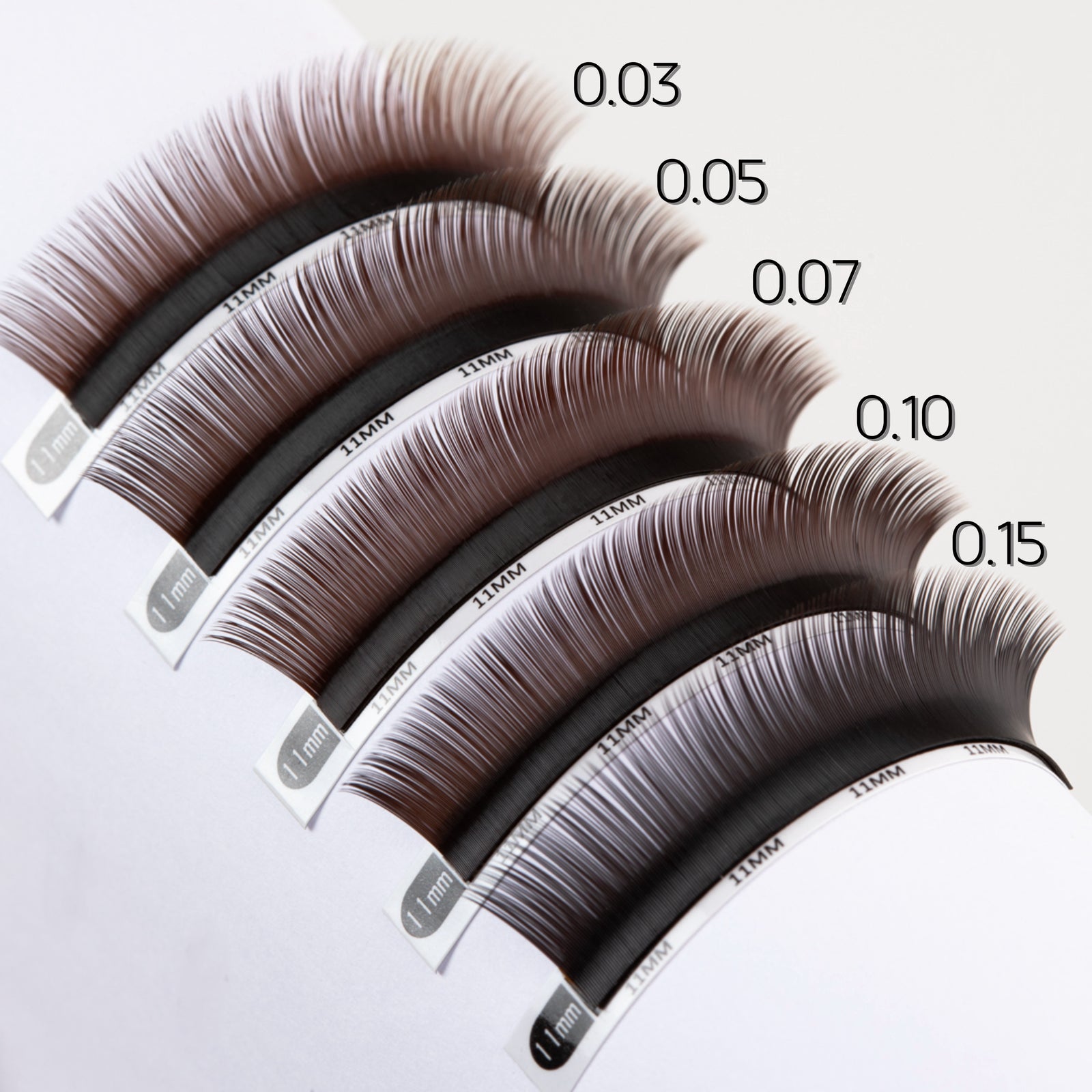 Ciglia Marrone Nero - Collezione Ristretto 0.07 Single