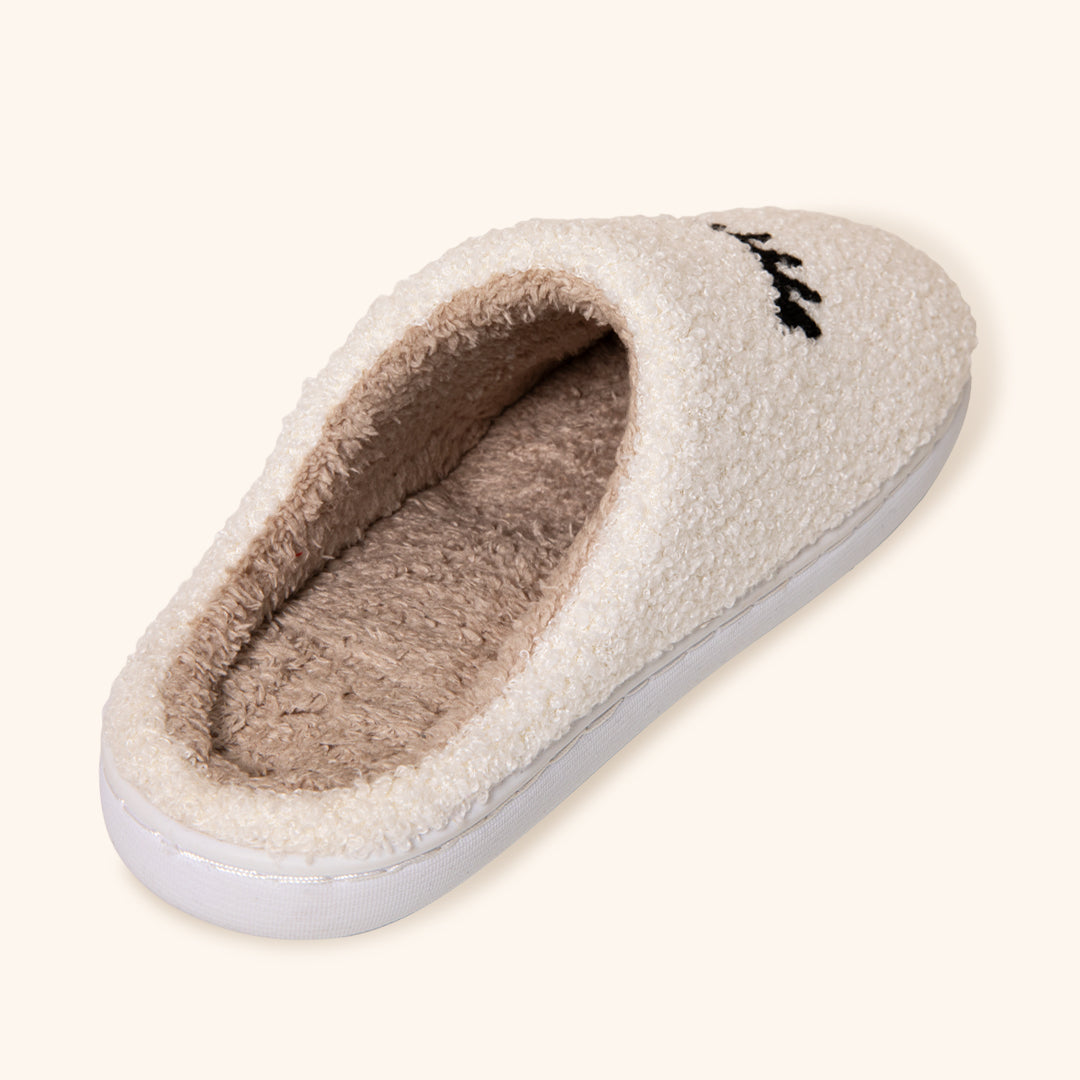 Comode pantofole Teddy con design a ciglia