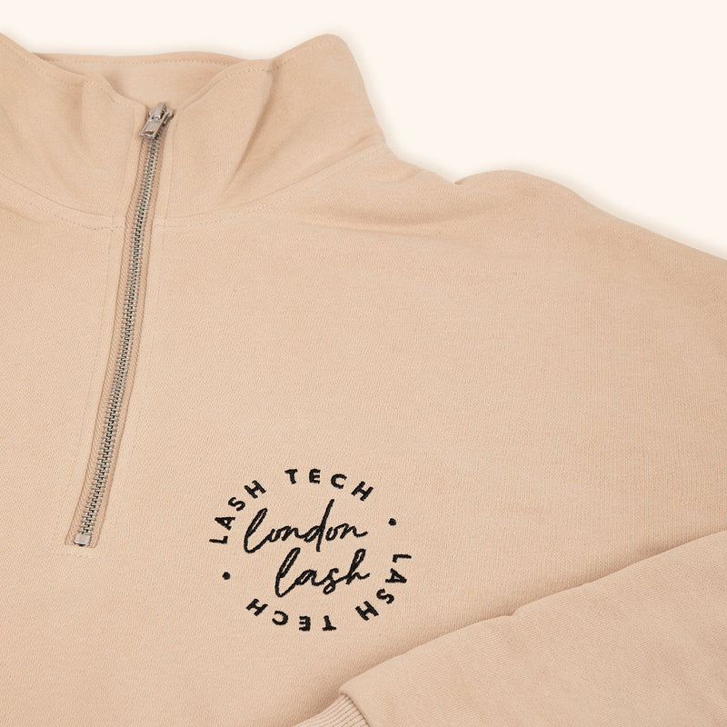 Felpa con zip e collo a imbuto London Lash
